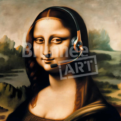 Plakat ironische Kunstgeschichte „Leonardo da Vinci“