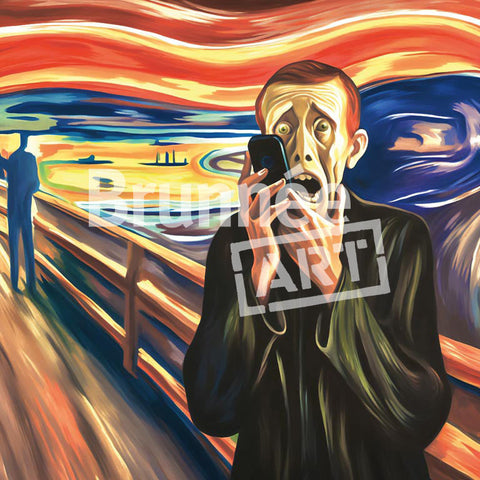 Plakat ironische Kunstgeschichte „Edvard Munch“