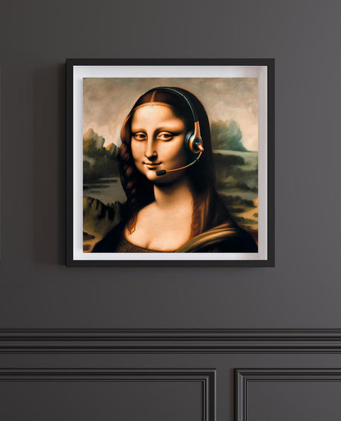 Plakat ironische Kunstgeschichte „Leonardo da Vinci“