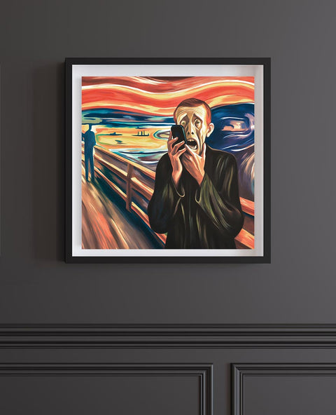 Plakat ironische Kunstgeschichte „Edvard Munch“