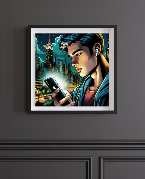 Plakat ironische Kunstgeschichte „Joe Shuster“