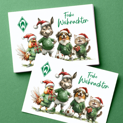 Werder Bremen Weihnachtskarte Aquarell