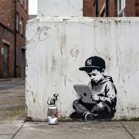 Limitierter Fine Art-Print, 12-farbig gedruckt „Banksy“