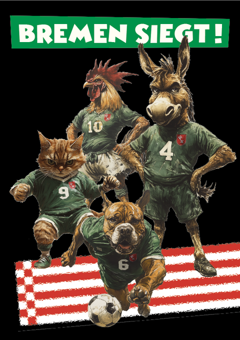 Fußball-Poster »Bremen siegt!«