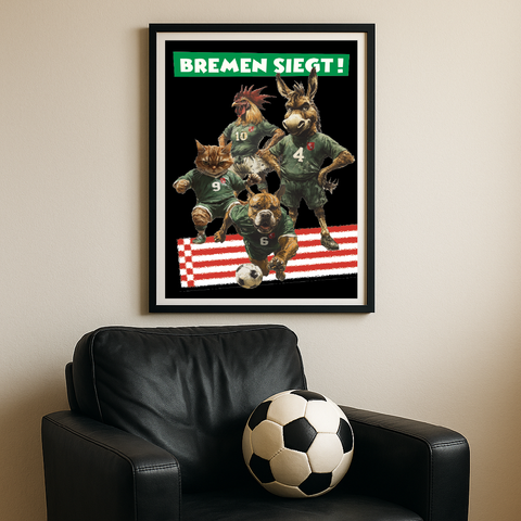 Fußball-Poster »Bremen siegt!«